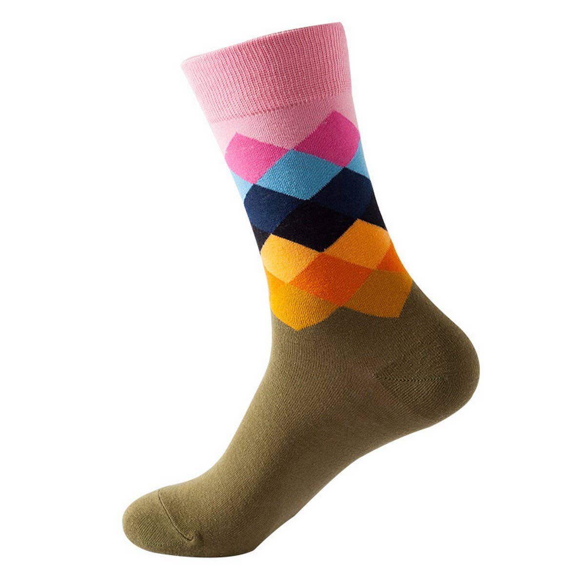 EUROPEAN AND AMERICAN DIAMOND PATTERN SOCKS_CWMS1017