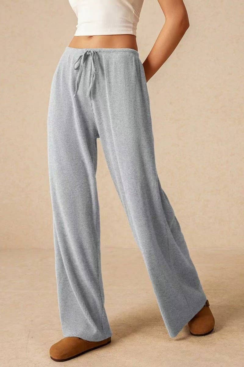 CWBLP01032_SOLID COLOR LOOSE HIGH WAIST WIDE LEG PANTS