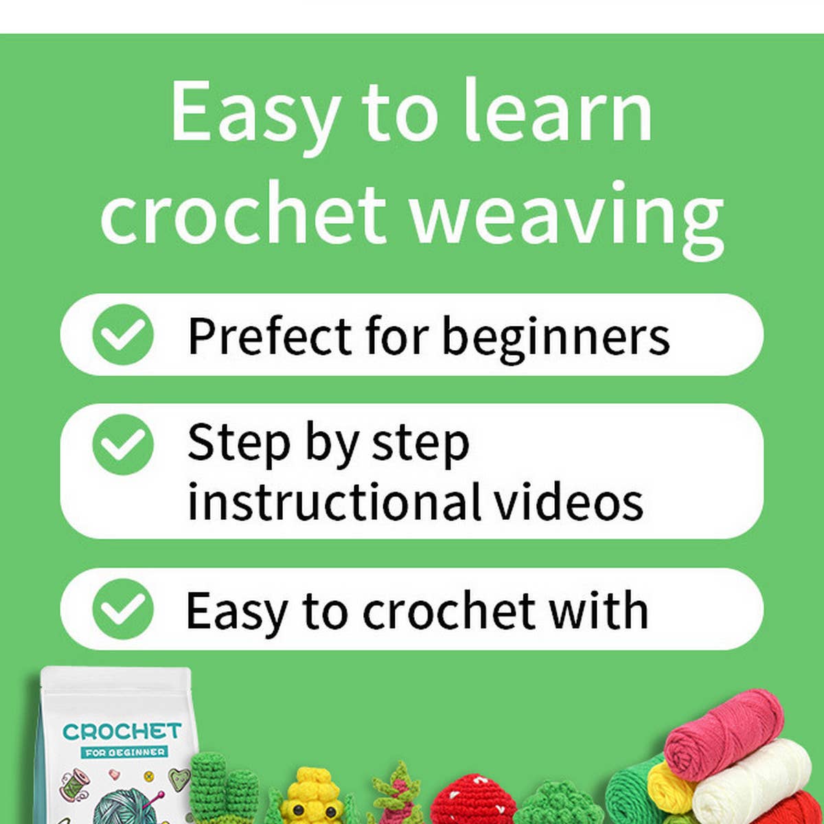 HANDMADE DIY TOY ORNAMENTS CROCHET MATERIAL KIT