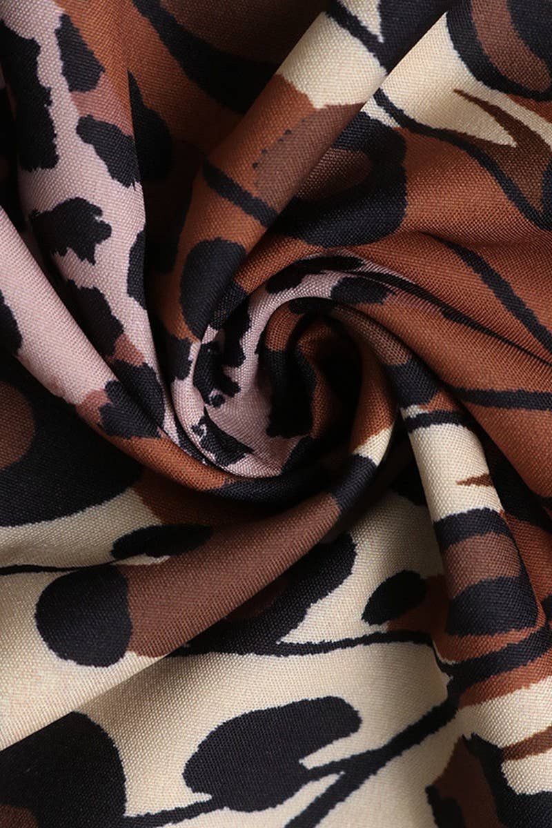 CWDHL0744_BOHO HALTER NECK BUTTERFLY PRINT LEOPARD DRESS