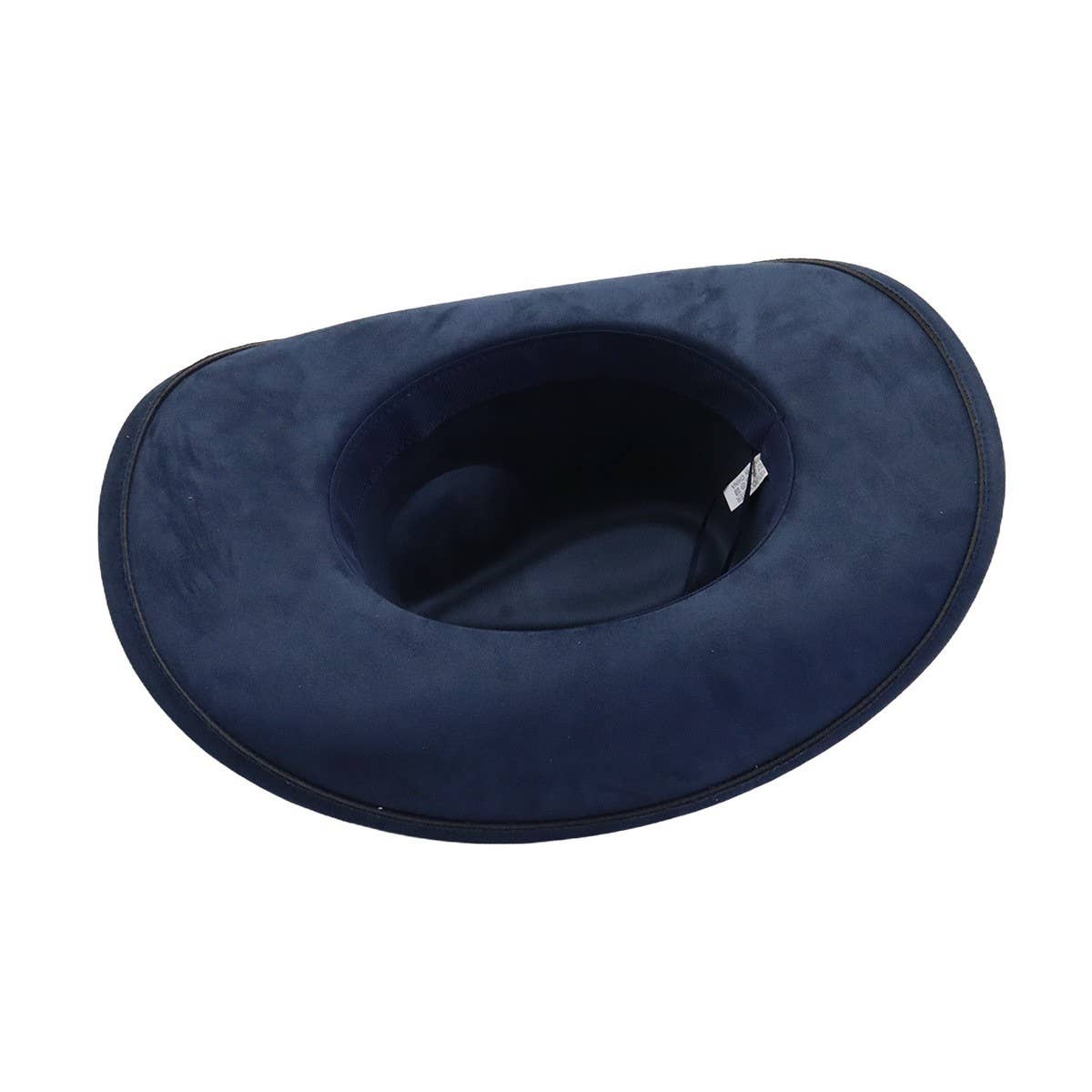 Western Ethnic Soft Suede Cowboy Fedora Hat_CWAH04400