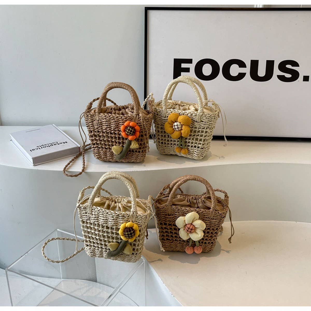 NEW SWEET, SIMPLE AND FASHIONABLE STRAW BAG_CWAB2308