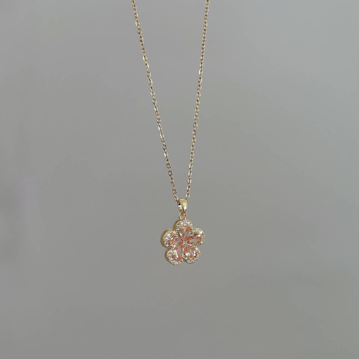 NEW CRYSTAL CHERRY BLOSSOM NECKLACE