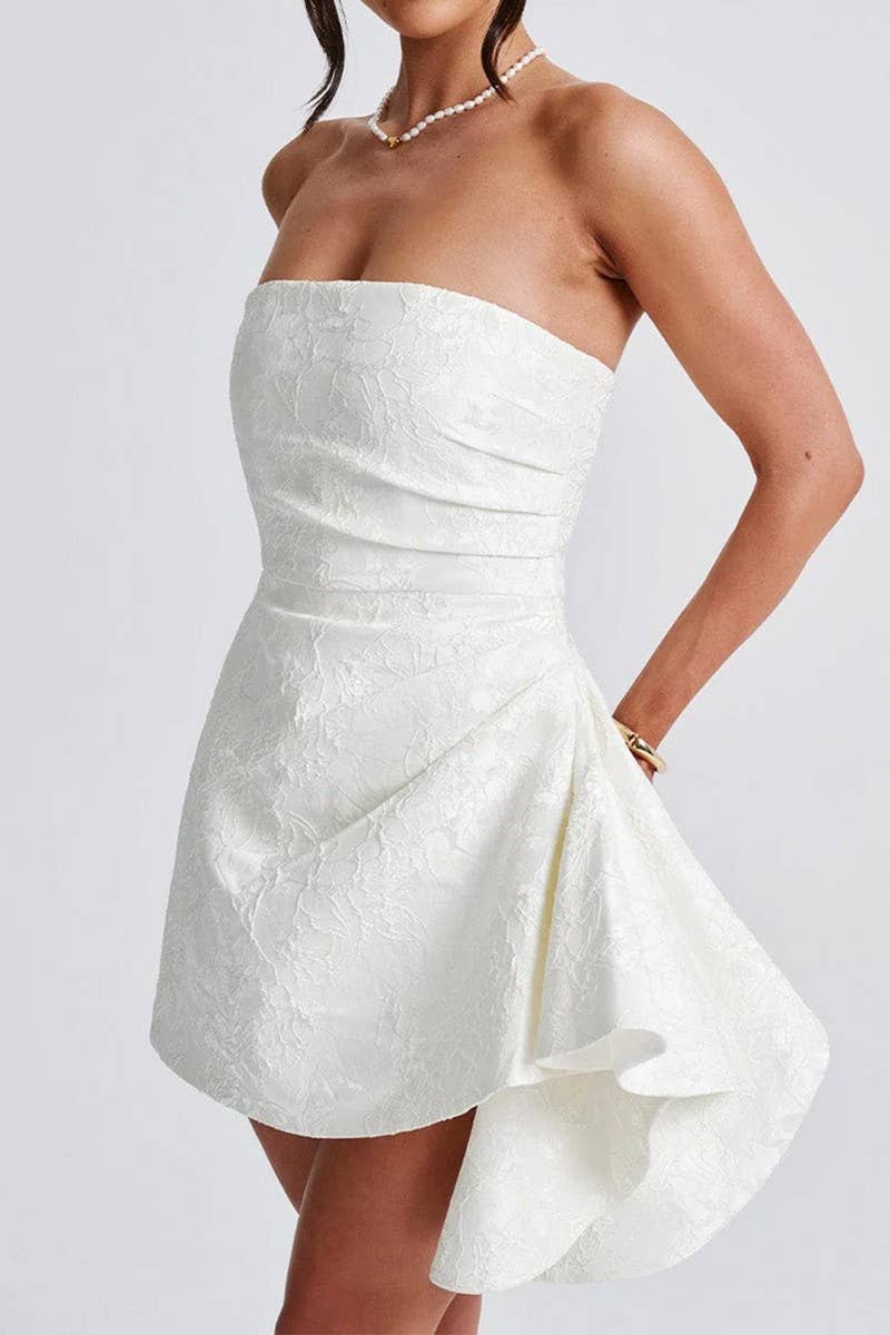 CWDSD7843_SUMMER PARTY LADY STYLE TUBE DRESS