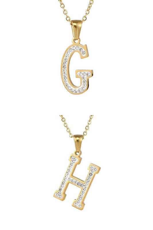 FASHION ALPHABET PENDANT CHARM NECKLACE_CWAJE219
