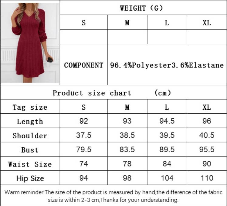 CWDSD6478_V-NECK BURGUNDY HIGH WAIST FITTED MIDI DRESS