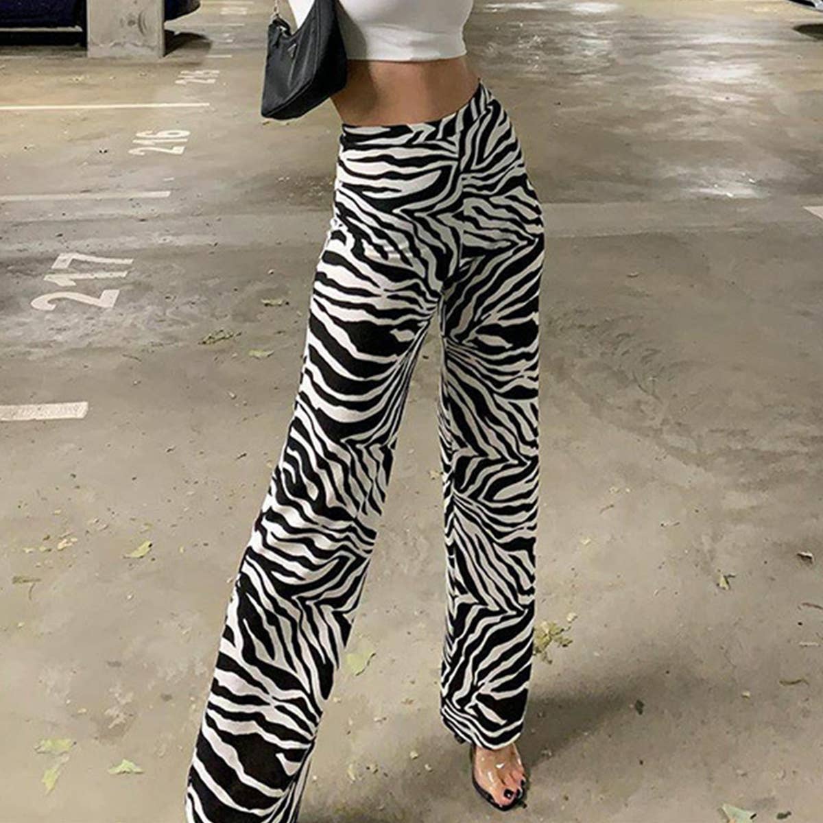 SEXY SLIM ZEBRA-PRINT SLACKS AND SWEATPANTS
