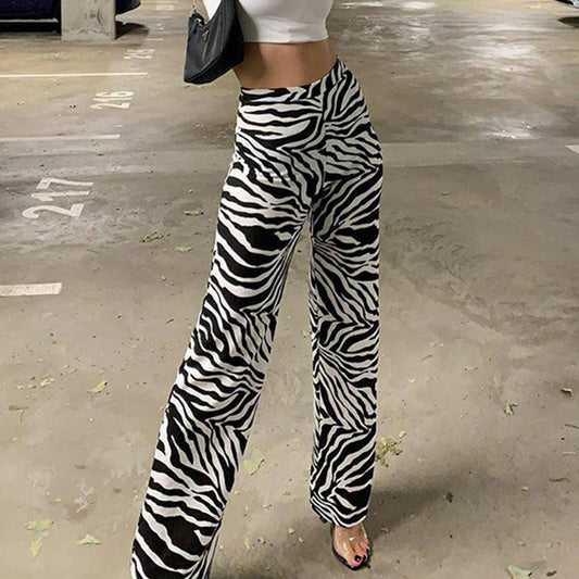 SEXY SLIM ZEBRA-PRINT SLACKS AND SWEATPANTS