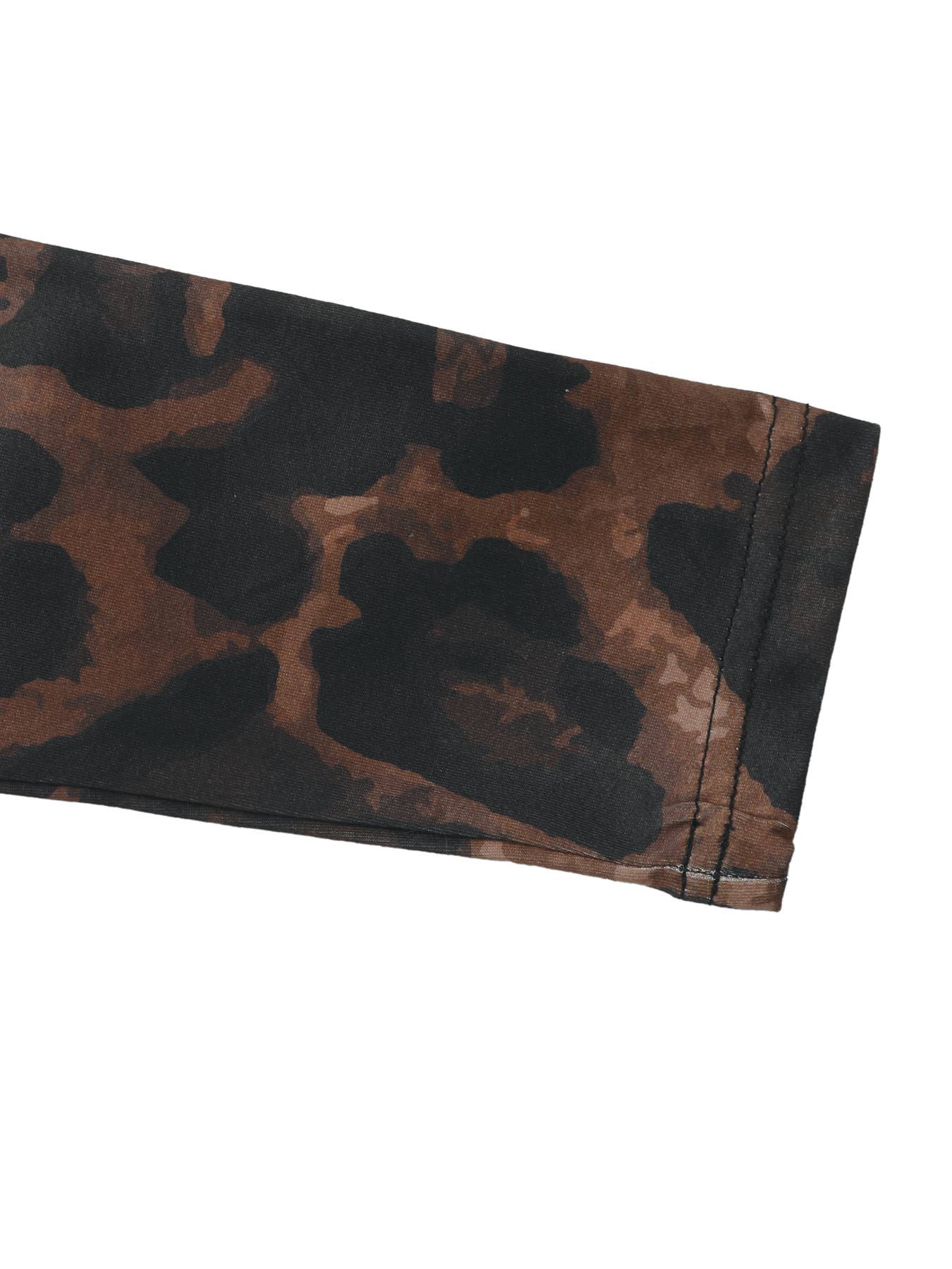 Sexy long-sleeved leopard print slim-fit suit