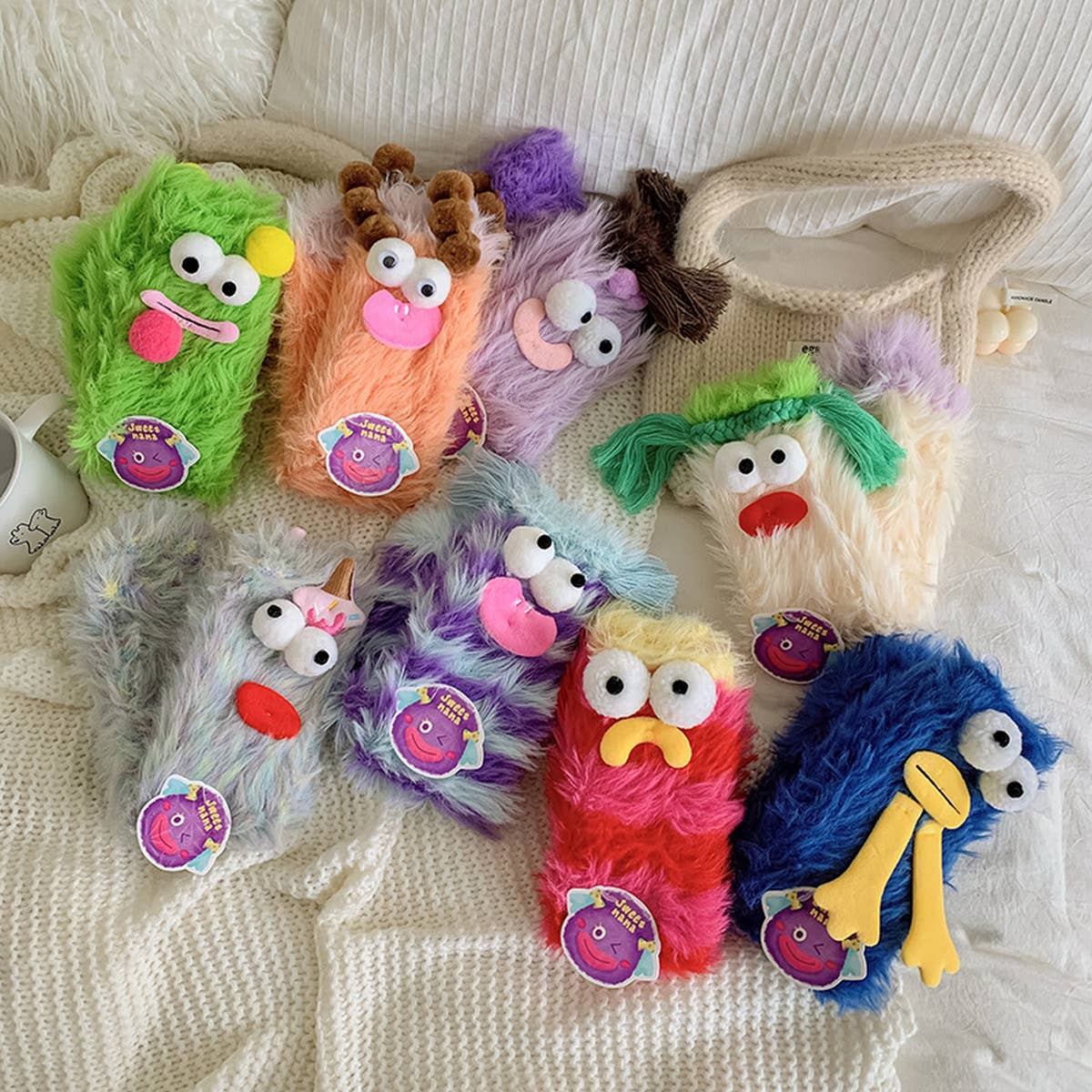 NEW CORAL FLEECE FUNNY UGLY CUTE THICKENED SOCKS