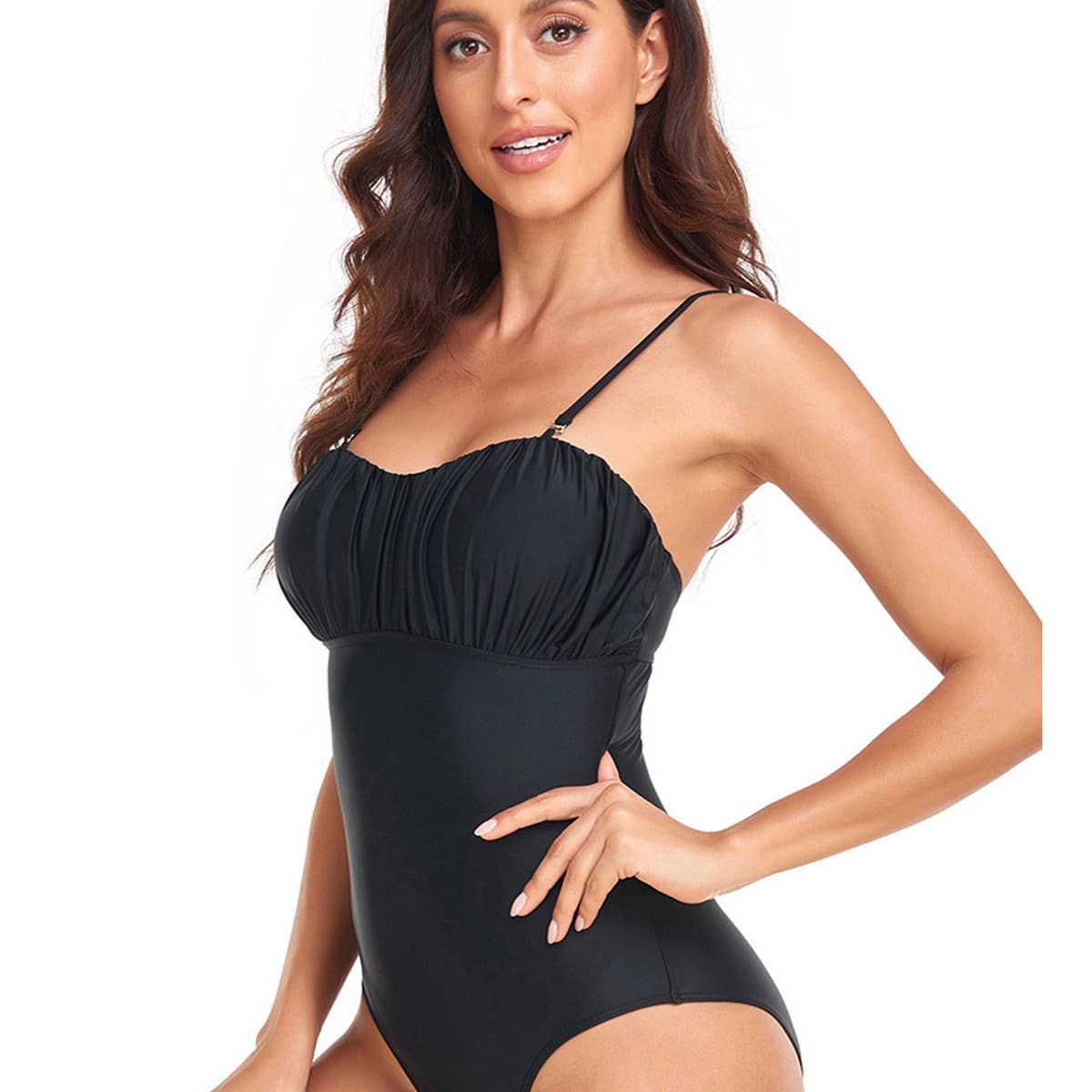 WOMEN'S ONE PIECE SUSPENDER BIKINI SWIMSUIT