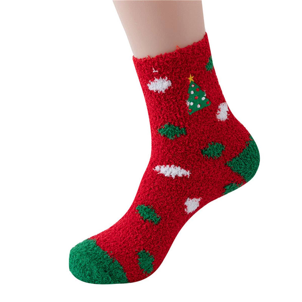 CHRISTMAS EMBROIDERY COZY SOCKS FOR WOMEN