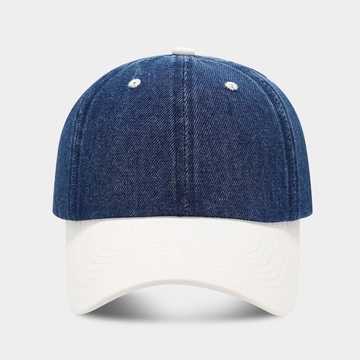 Trendy Soft Brim Baseball Cap - Denim Patchwork Hat CWAH2025