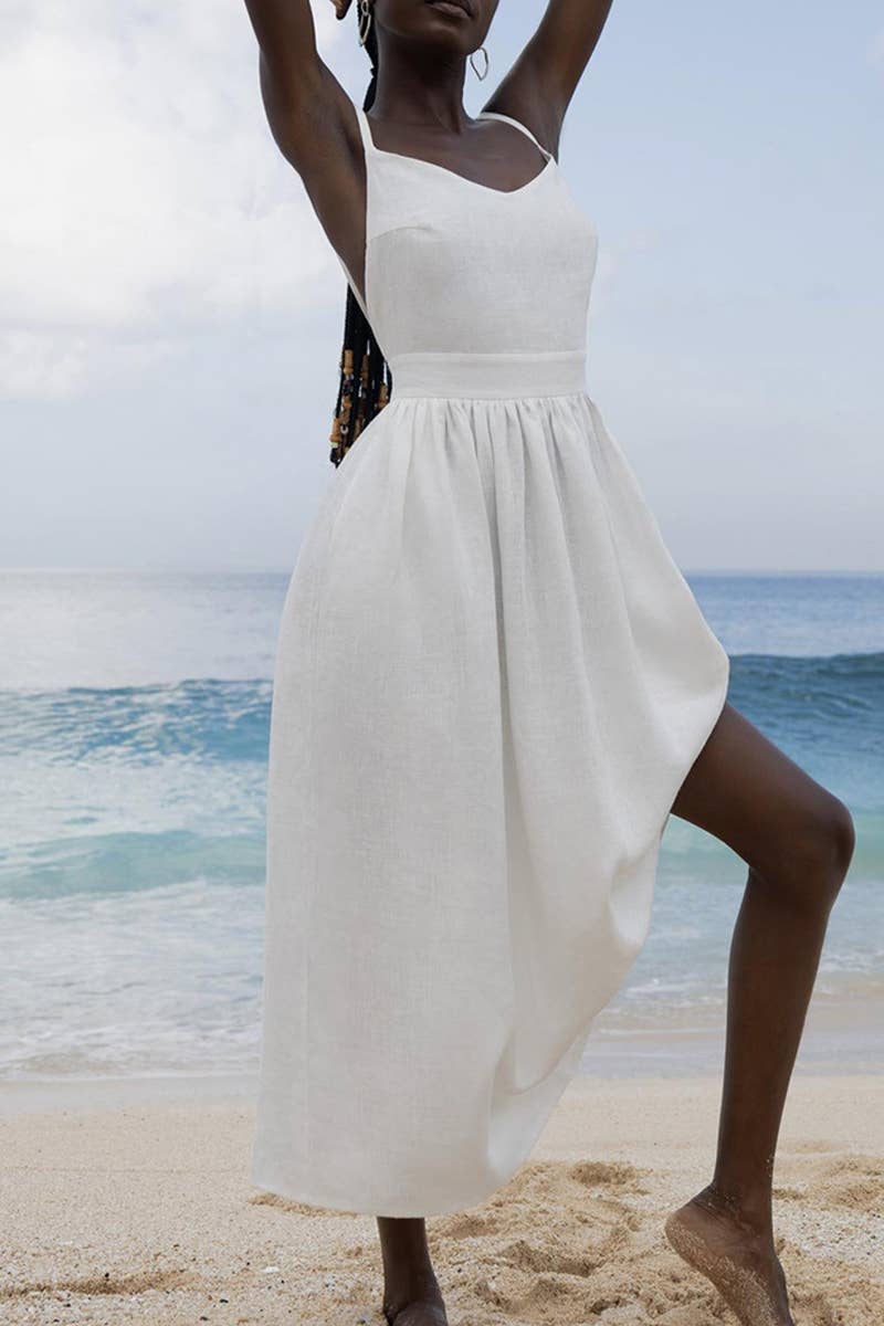 CWDMD5470_NEW ELEGANT SEXY HALTER BACK SUSPENDER DRESS