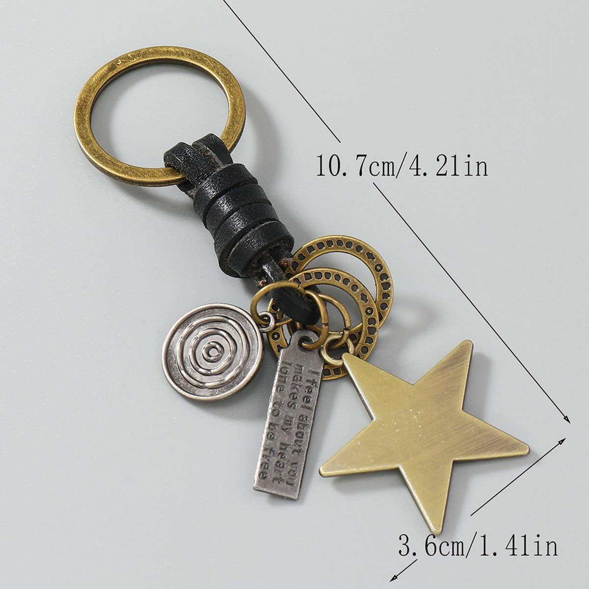 CREATIVE FIVE-POINTED STAR PENDANT KEYCHAIN
