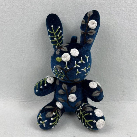 Hand Embroidered Rabbit Plush Doll Animal Figurine