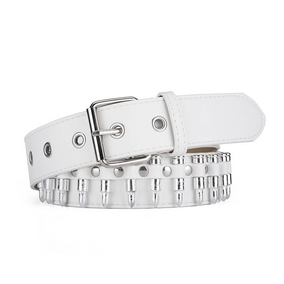 BULLET-HEAD OBI PUNK STYLE LADIES PERSONALITY BELT_CWMM0763
