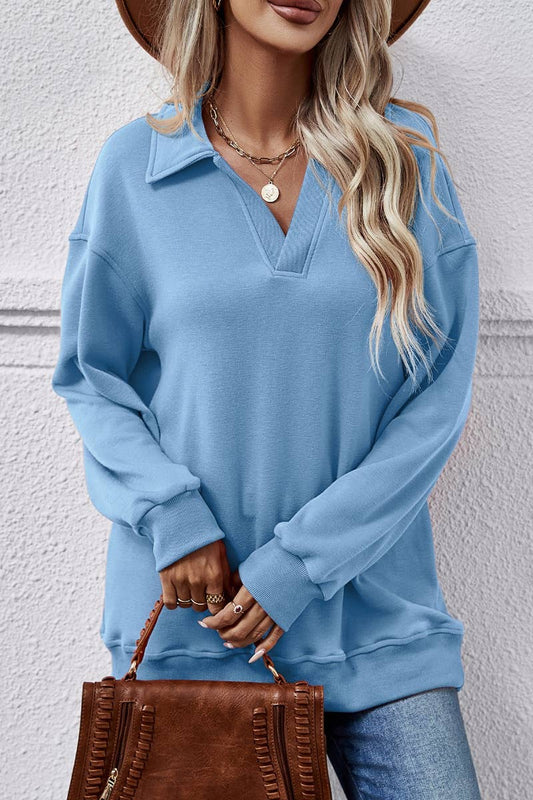 CWOHOL0967_WINTER LAPEL LONG SLEEVE FLEECE HOODIE