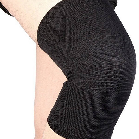 Four-Way Stretch Black Knee Sleeve for Sports