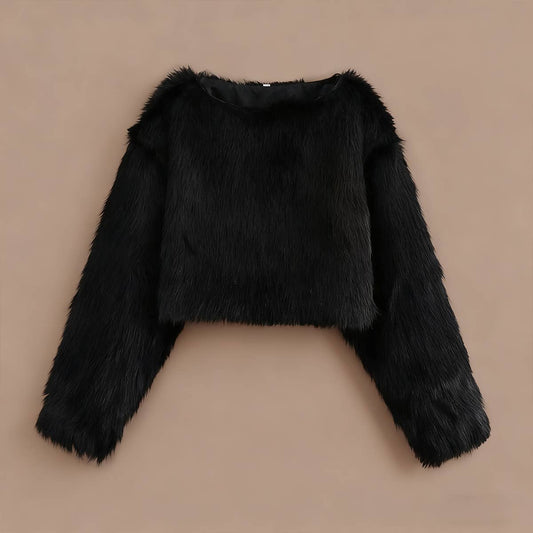 Fashion simple woolen long-sleeved sweatshirt