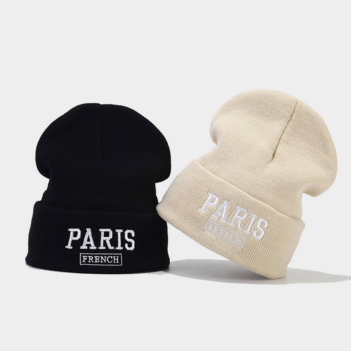 KOREAN STYLE EMBROIDERED LETTER KNITTED HAT_CWAH2120