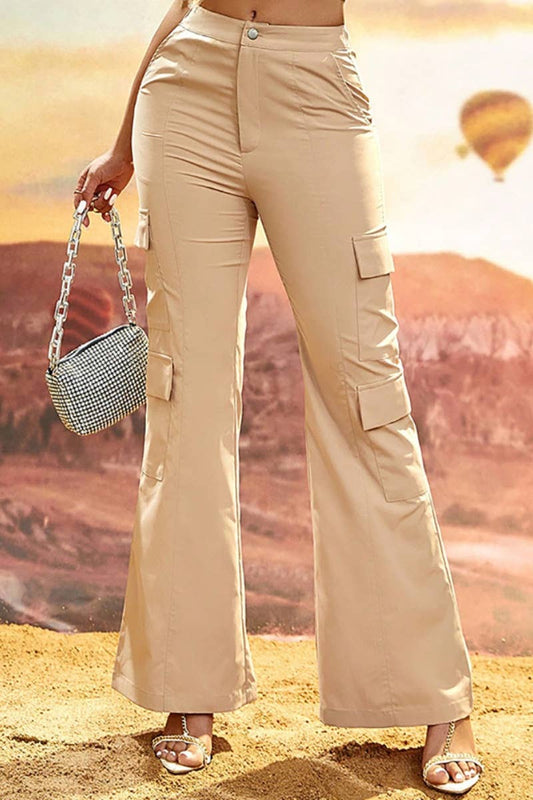 CWBMP0131_SUMMER CASUAL CARGO BELT WIDE LEG PANT LENGTH
