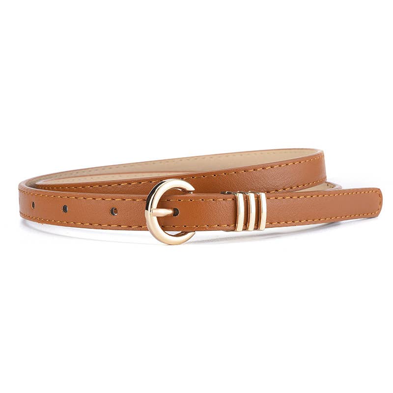 VINTAGE LEATHER SKINNY WOMEN'S BELT