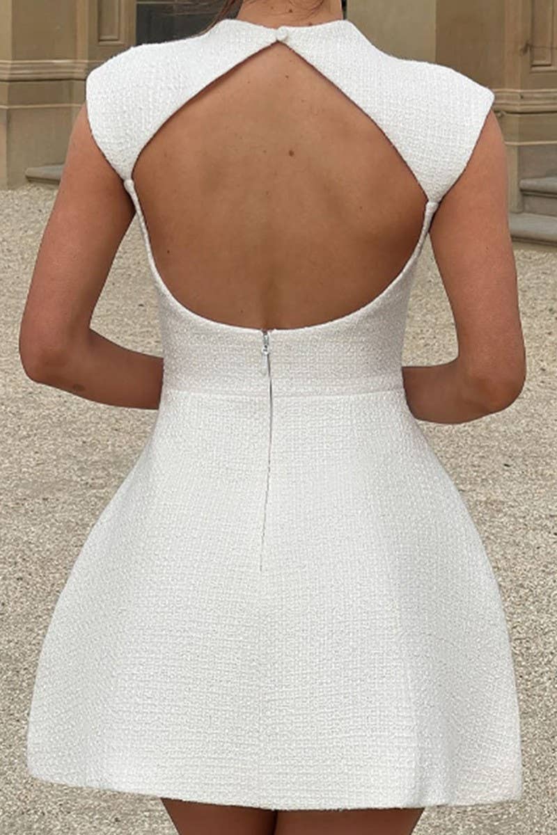 CWDSD10829_FASHIONABLE SOLID SLEEVELESS COCKTAIL DRESS