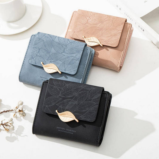 SMALL FRESH LEAF BUCKLE WALLET_CWAB2323
