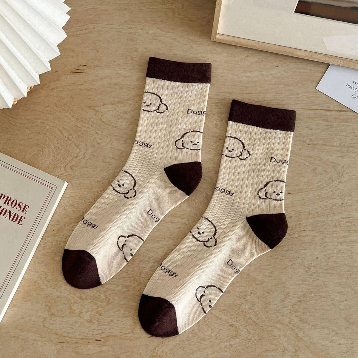 NEW AUTUMN MAILLARD CARTOON CUTE PUPPY SOCKS