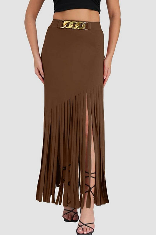 CWBLS00715_DARK PUNK TASSEL SEXY MINI SKIRT WOMEN