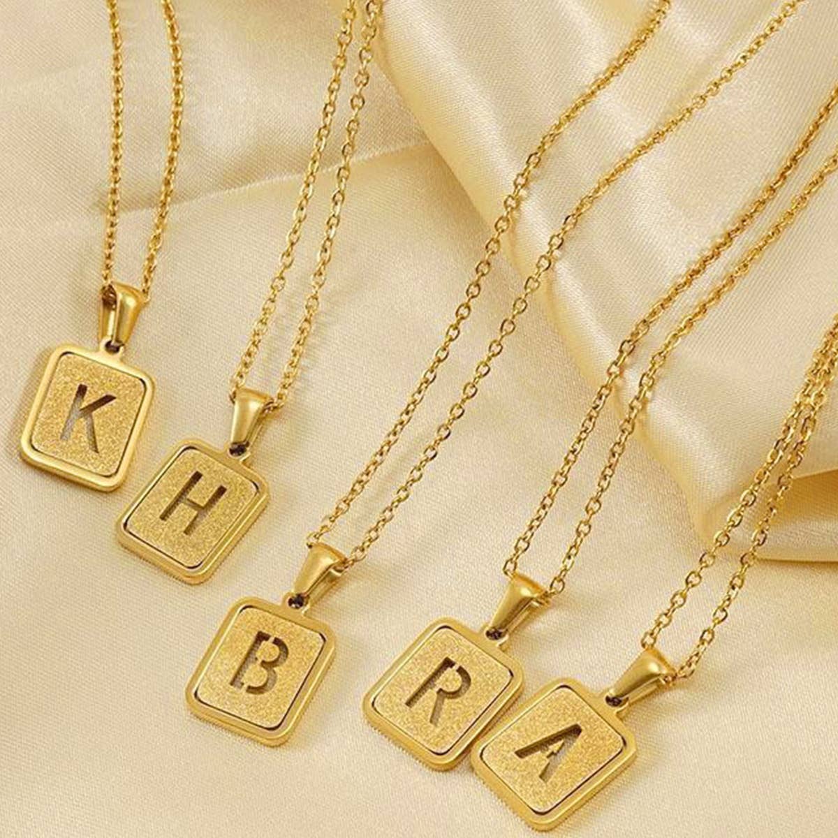 FASHION 26LETTER STAINLESS STEEL PENDANT NECKLACE_CWAJE0678