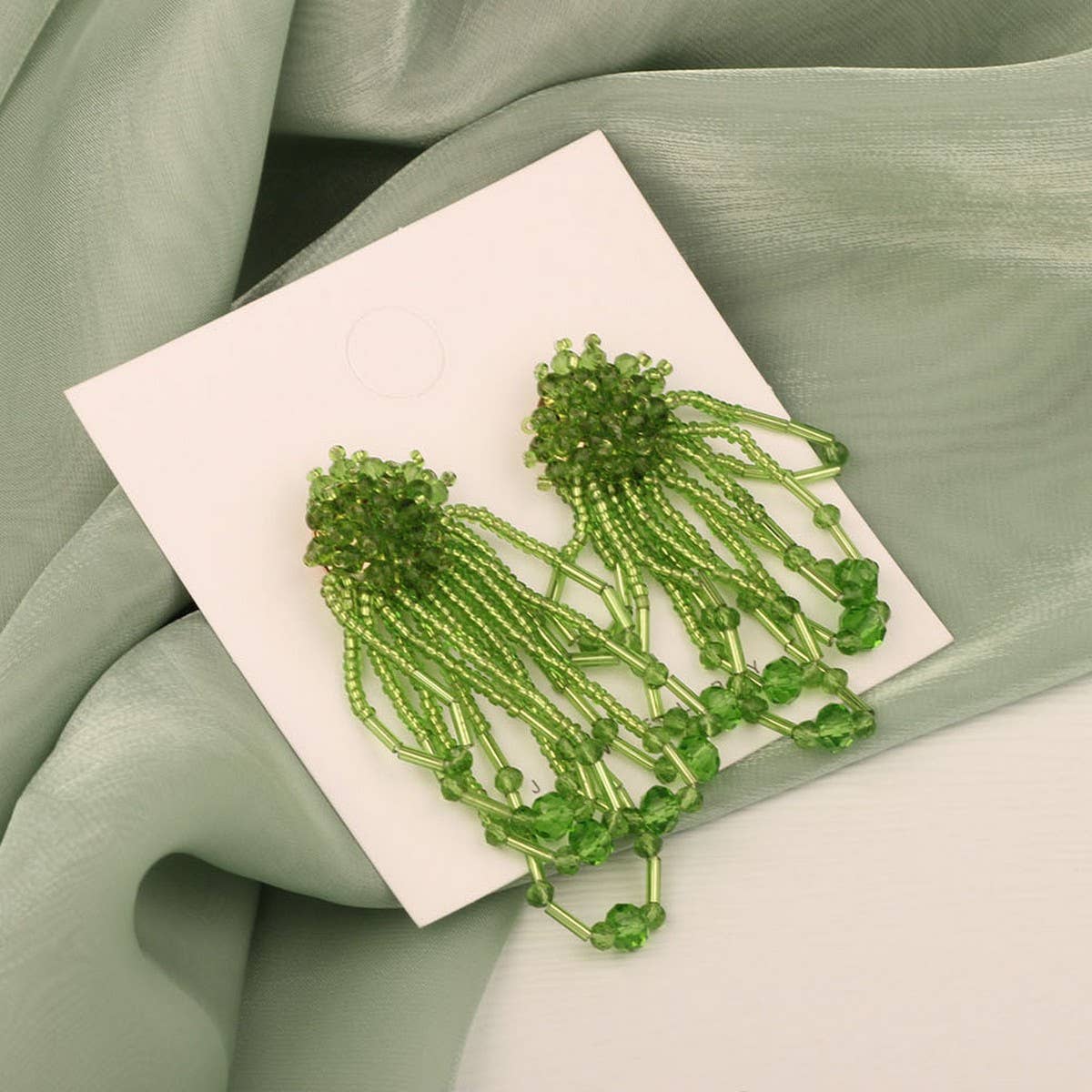 SWEET AND ELEGANT HAND-WOVEN CRYSTAL EARRINGS