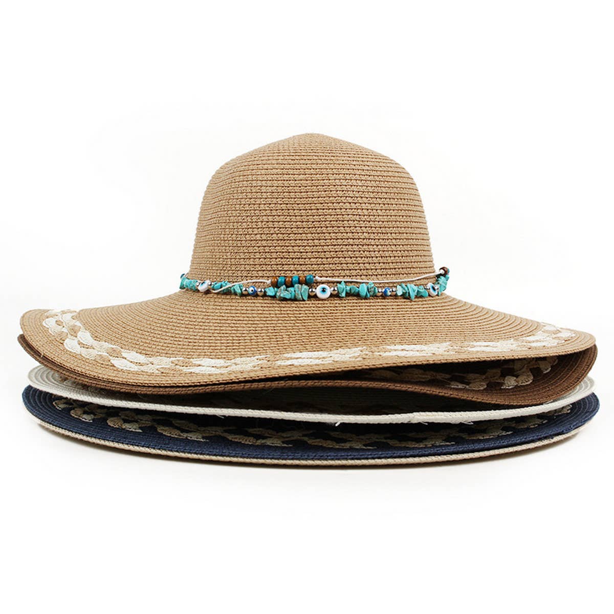 2024 NEW STYLE LACE STITCHING STRAW HAT_CWAH1203