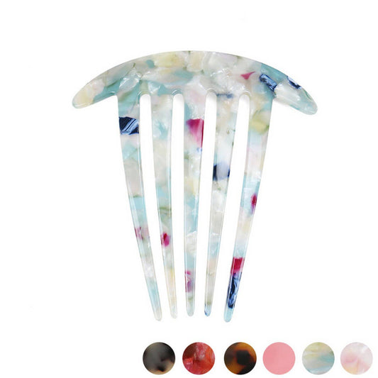 ACETATE PLATE HAIR COMB FIVE-TOOTH HAIRACCESSORIES_CWAHA4216