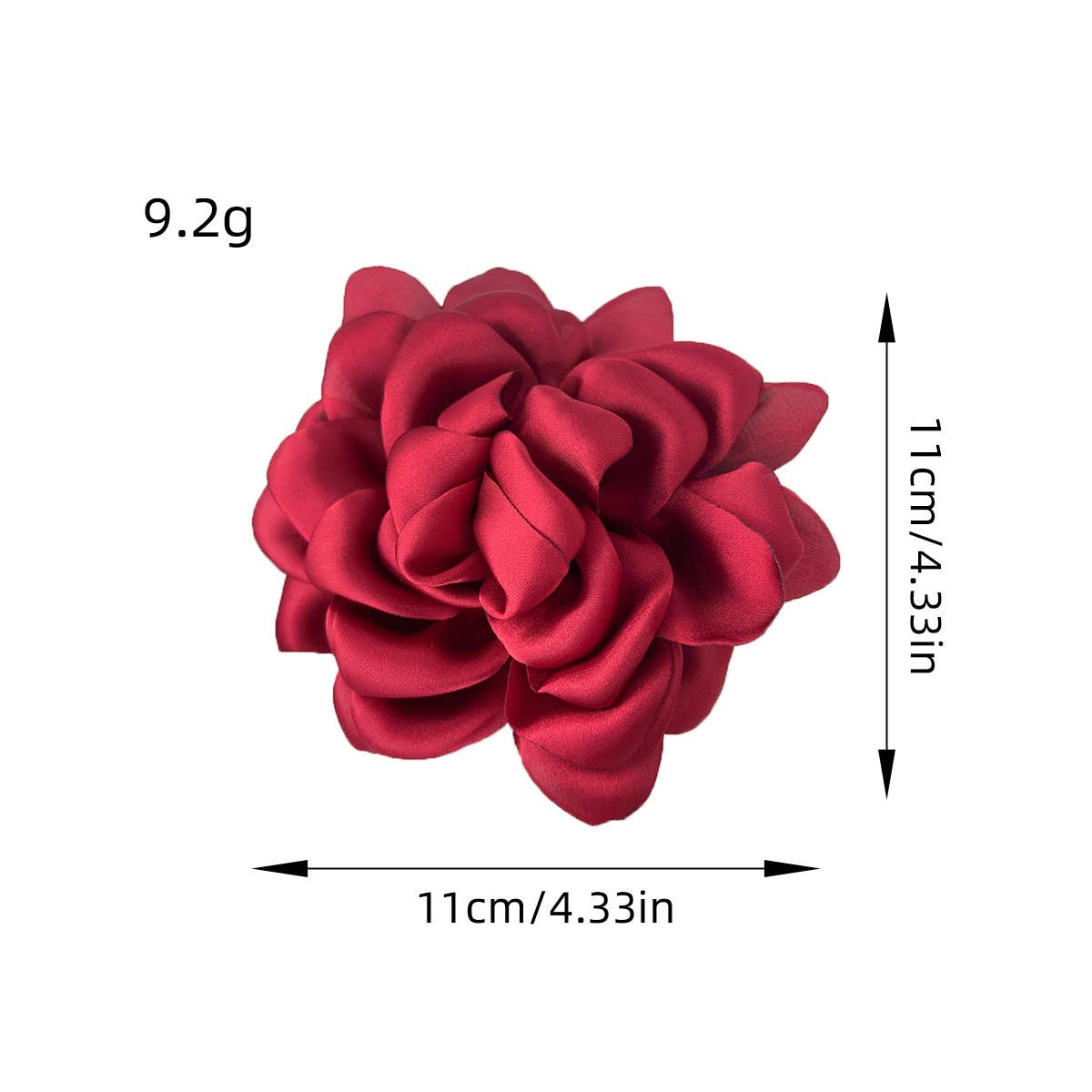 Fresh rose-themed fabric flower hair clips