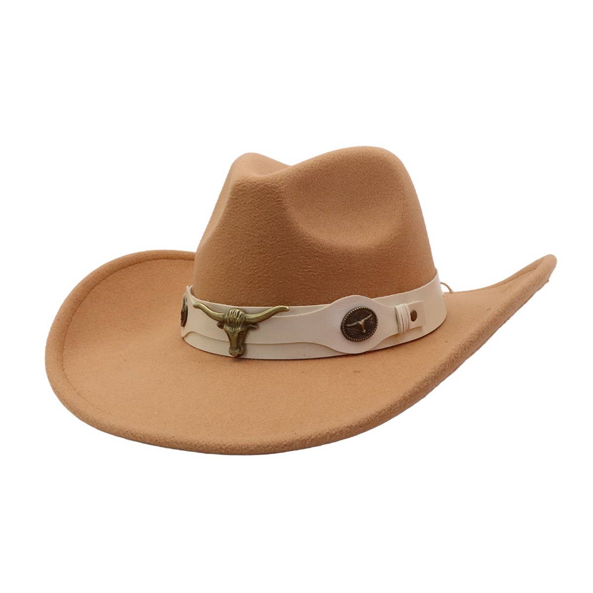 Western Ethnic  Felt Cowboy Fedora Hat_CWAH04428