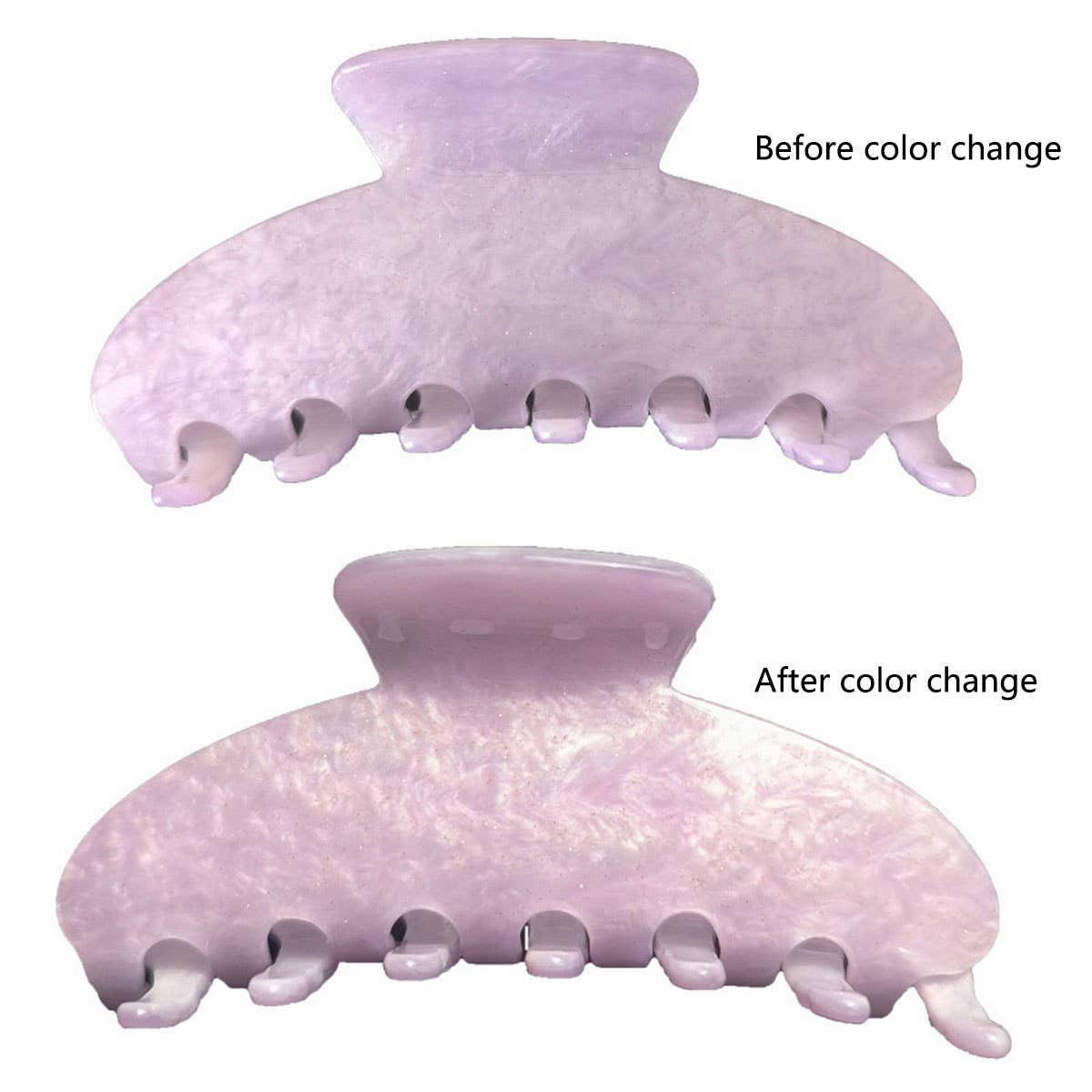 COLOR CHANGING ACRYLIC HAIR CLIP SHARK CLIP