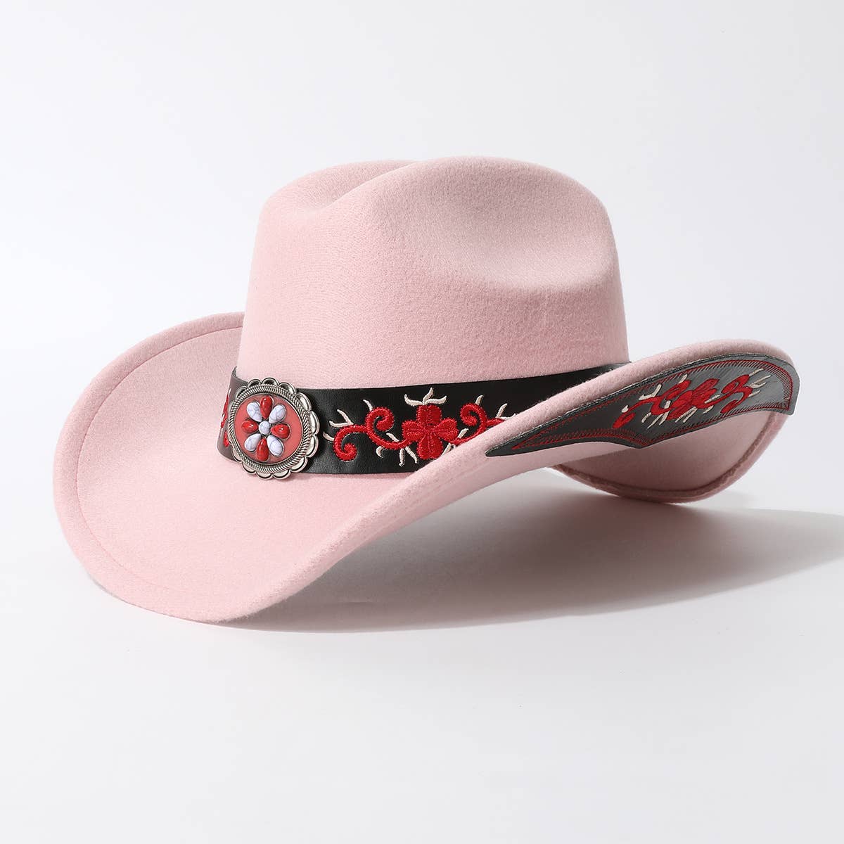 Ethnic Style Western Cowboy Fedora Hat_CWAH3628