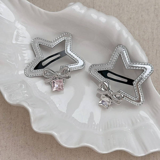 SWEET AND COOL SIMPLE BOW RHINESTONE HAIRPIN