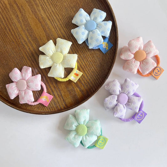 CHILDREN'S MACARON FLOWER HAIR TIE