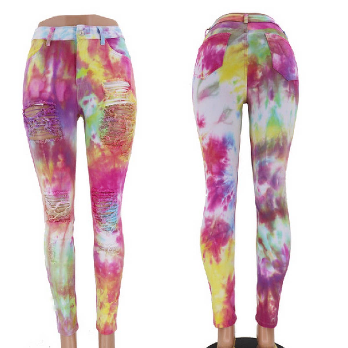 WOMENS CASUAL TIE DYED JEANS_CWJP0168