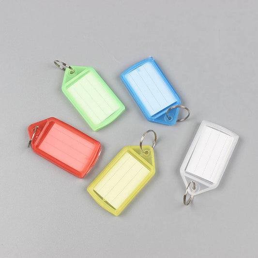 SOLID COLOR TRANSPARENT PULL-OUT KEY TAG KEYCHAIN_CWMM2076