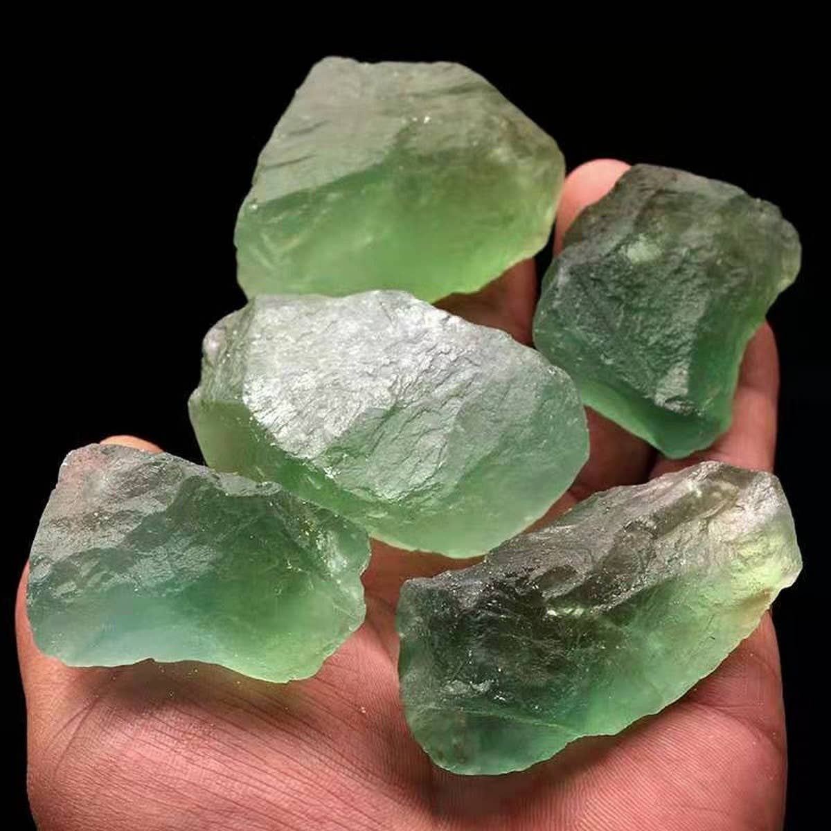 Natural Green Fluorite Diffuser Stones