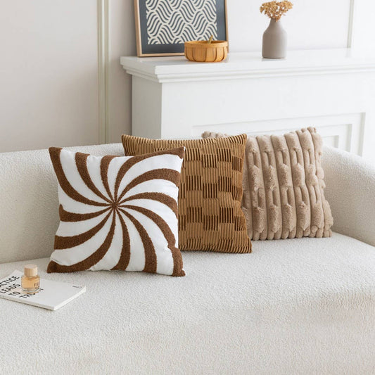 Cream Knot Vintage Pillow Cover for Sofa or Bed