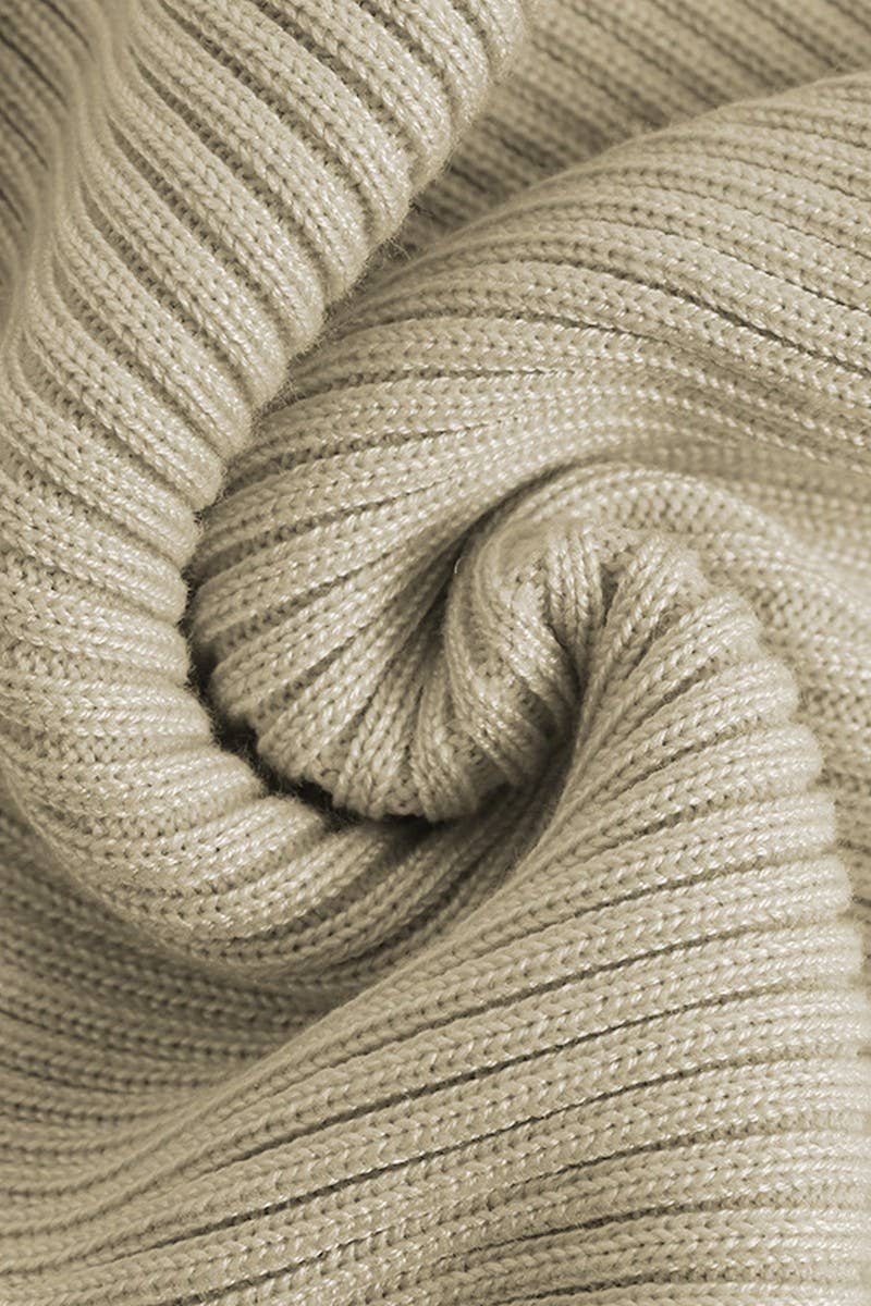 CWDMD01035_VINTAGE LANTERN SLEEVE V NECK KNIT SWEATER DRESS