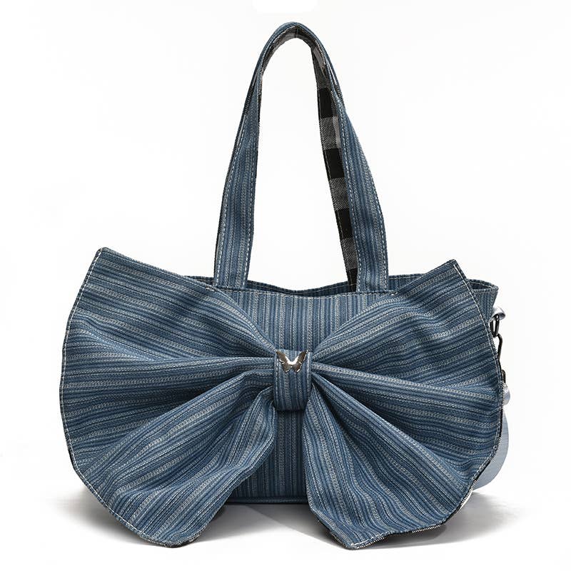 Single-shoulder bow school-style bag
