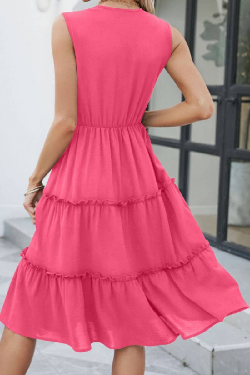 CWDMD5452_SLEEVELESS V-NECK LACE TRIM A-LINE MAXI DRESS