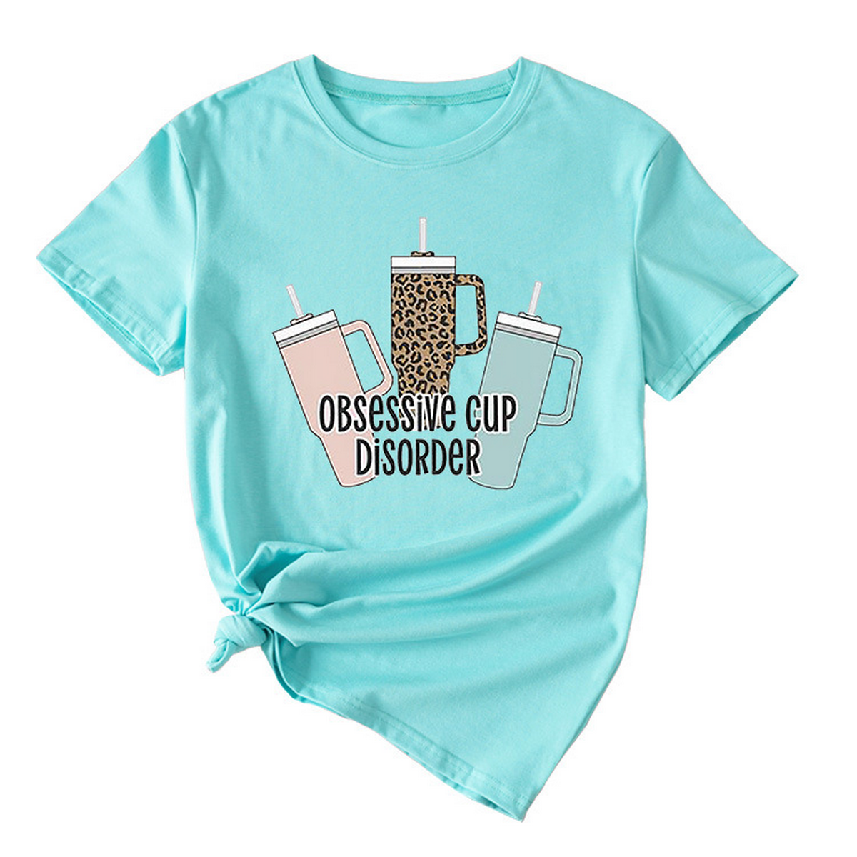 Casual Crew Neck Tee ??Coffee Lover Design_CWTTS1494