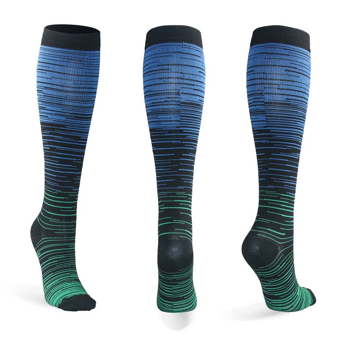 NEW GRADIENT MIXED COLOR COMPRESSION SOCKS